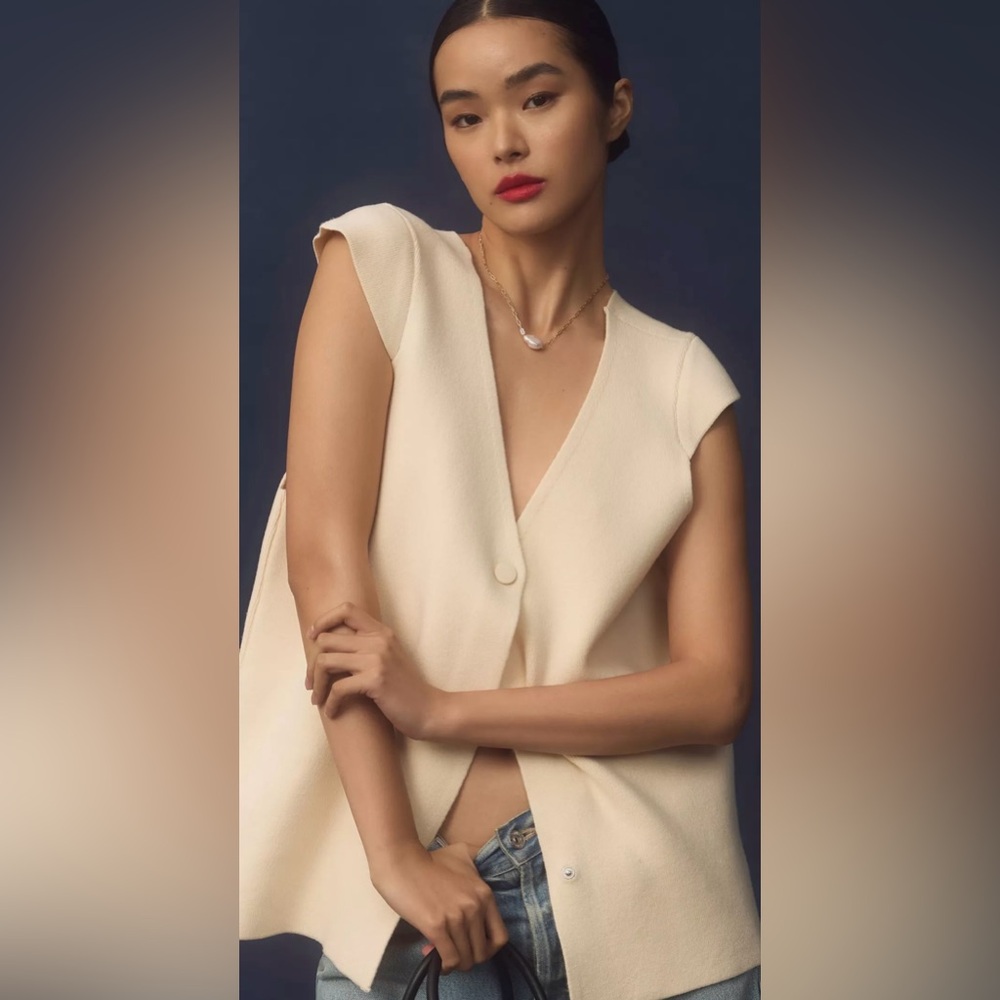Anthropologie The Willa Oversized Sweater Vest